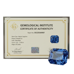 gemstone certificate