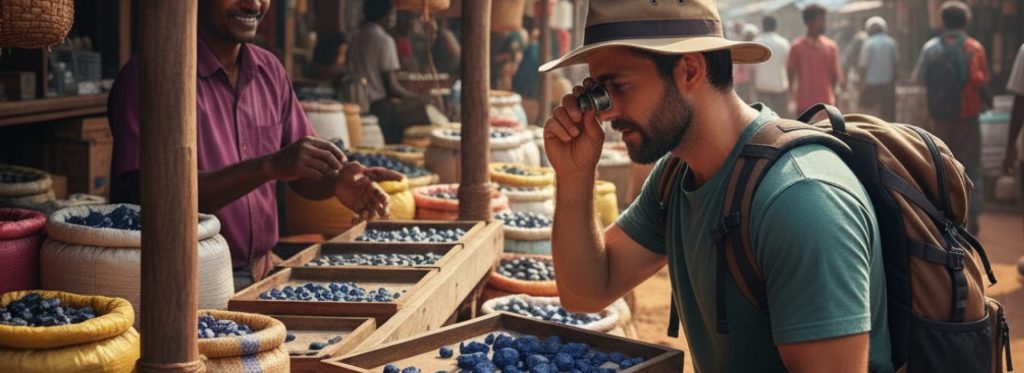 How to choose gemstone at a local gem market