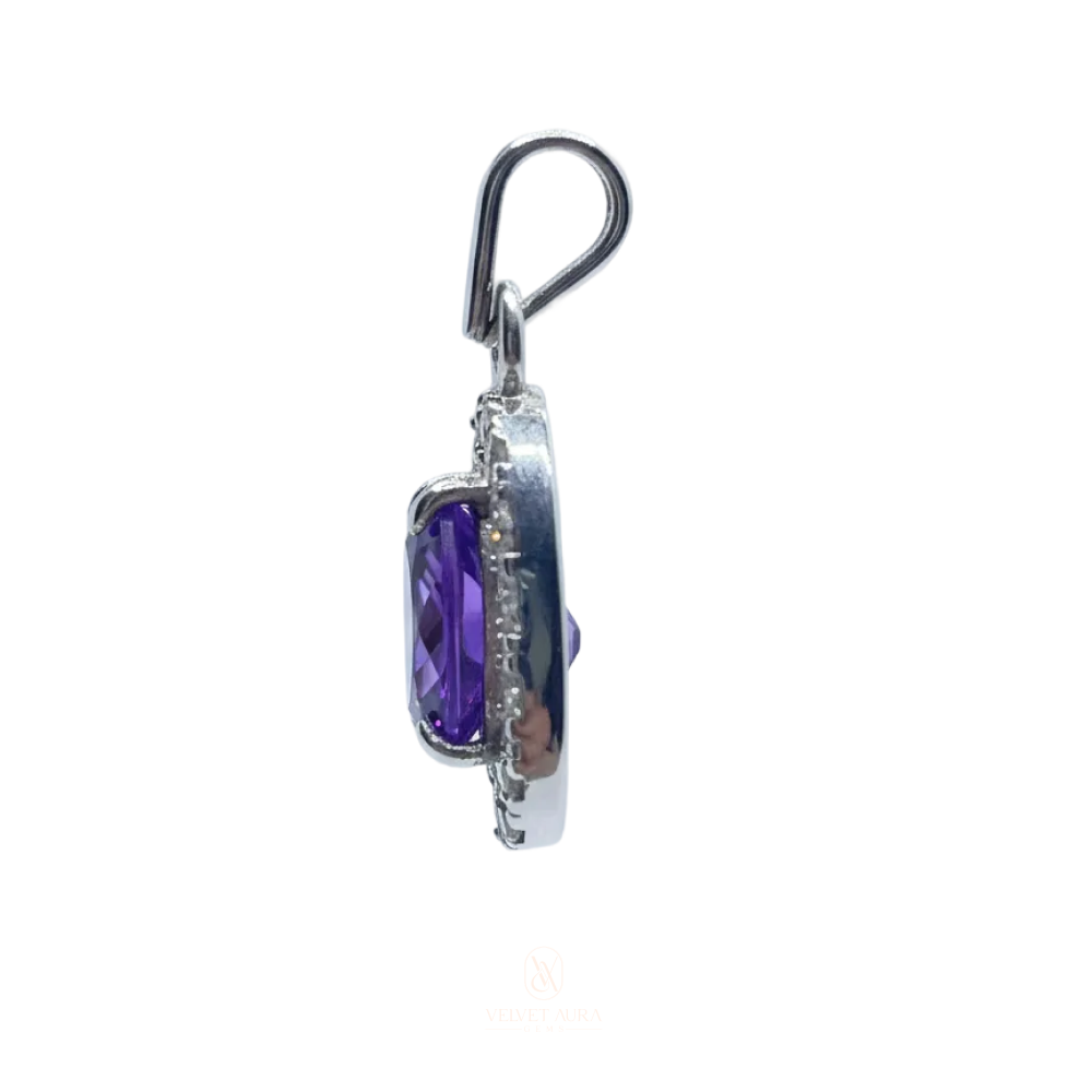 pear shape Purple Sapphire Pendant